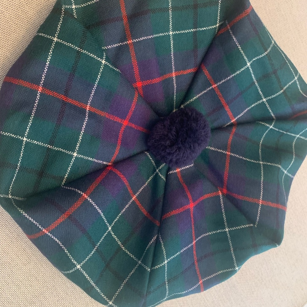 Scottish Tartan hat & scarf set. Pure wool, made in Scotland.